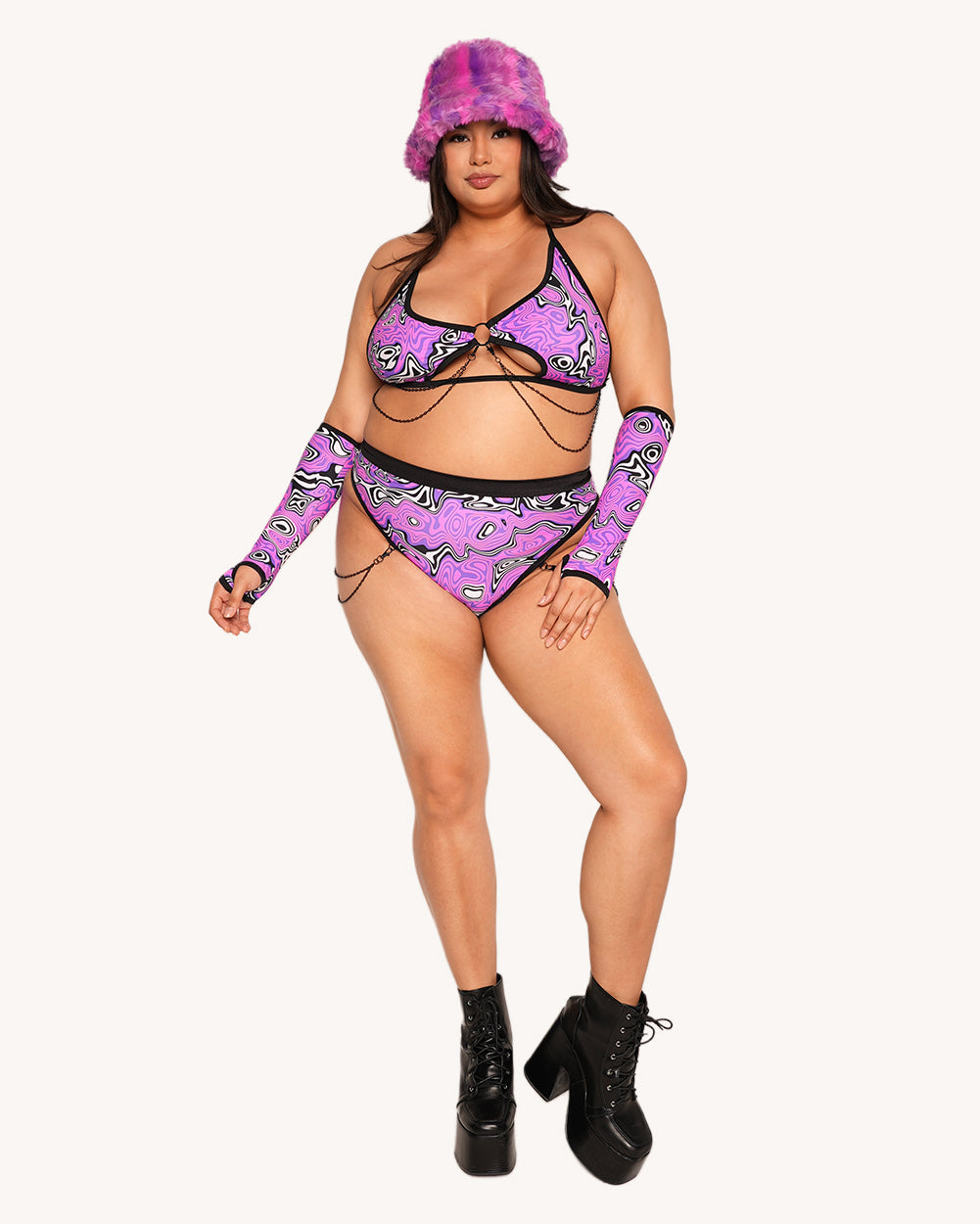 Rolita Couture x iHR Ultraviolet Vortex Bootylicious Chain Bottoms - Image 6