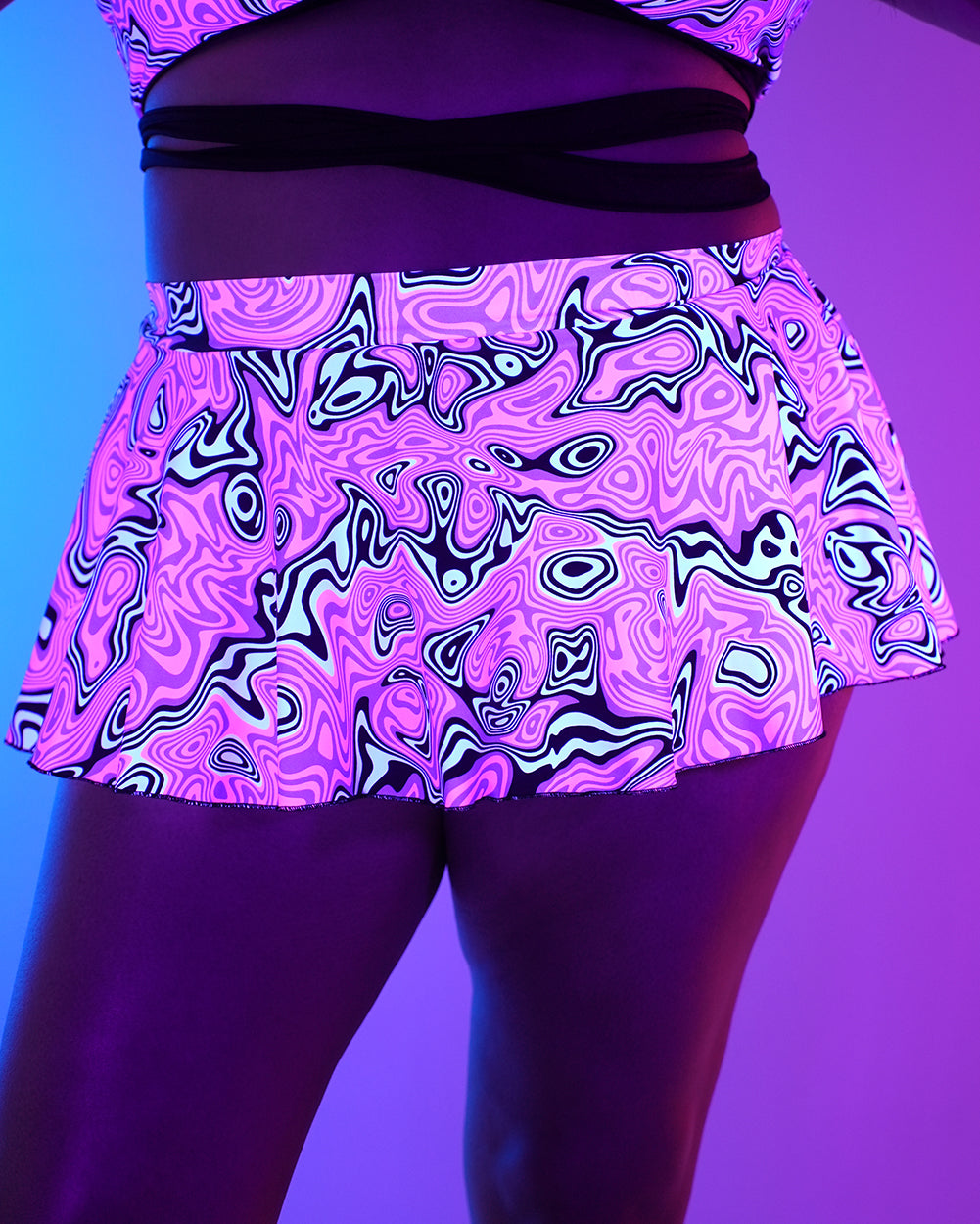 Rolita Couture x iHR Ultraviolet Vortex Micro Skort - Image 6