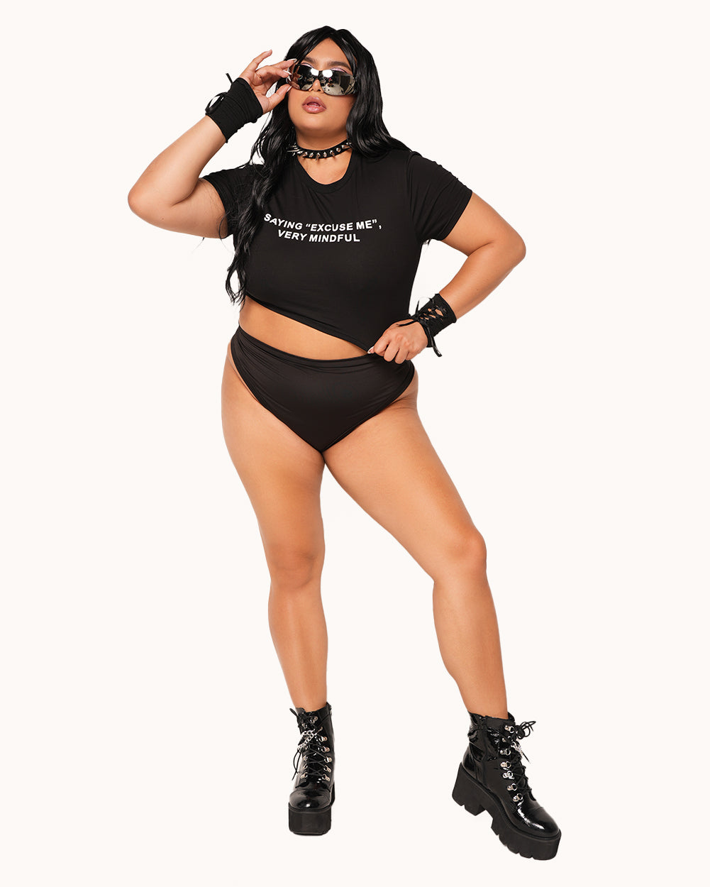 Saying Excuse Me, Very Mindful Cropped Tee - Image 5