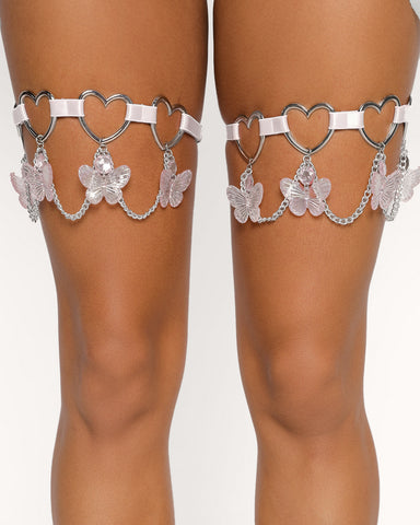 Secret Admirer Pair Butterfly Leg Garters