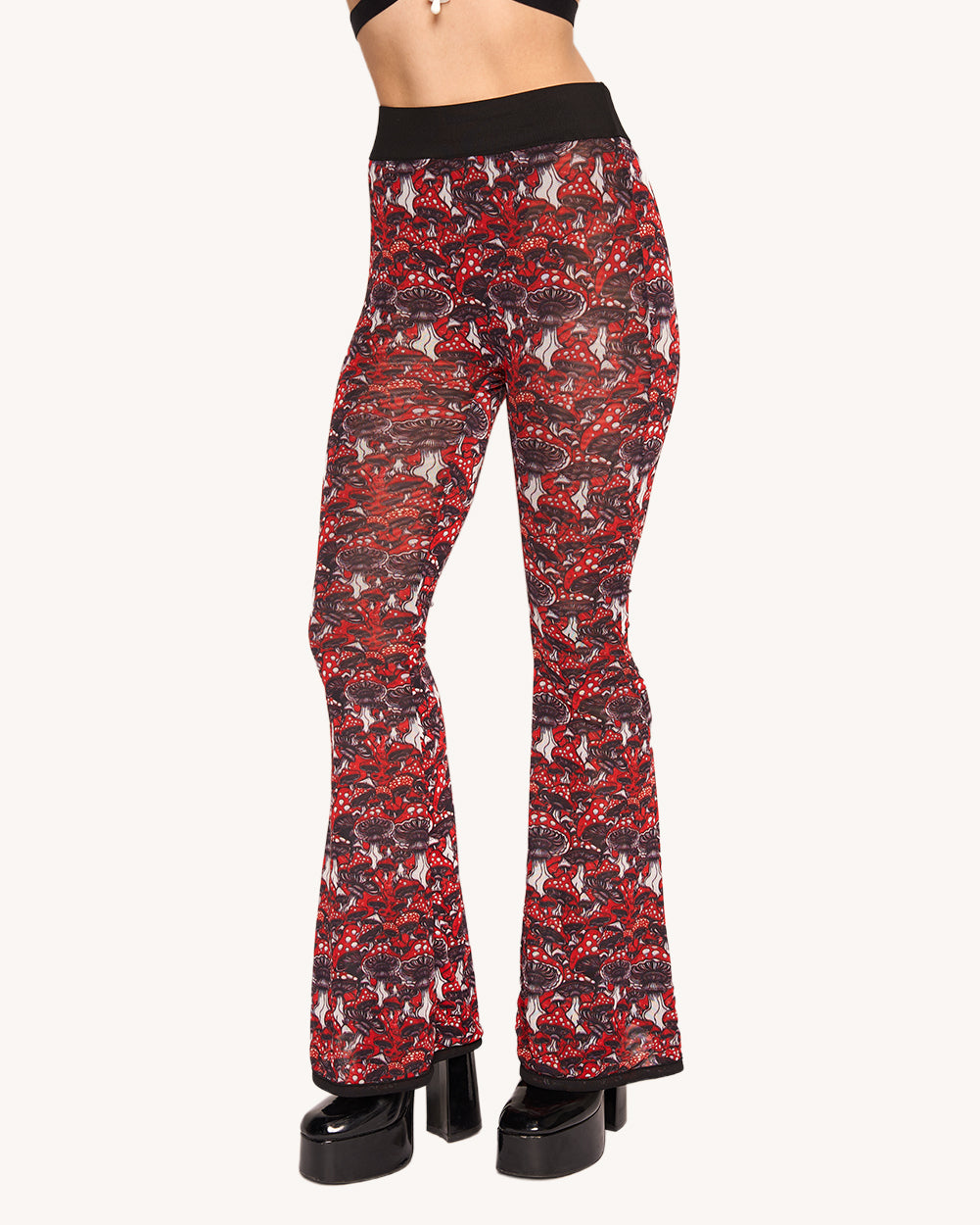 Secret of Life Mushroom Bell Bottom Pants - Image 34760141570231