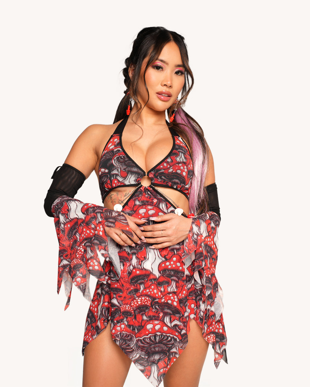 Secret of Life Mushroom Dress with Sleeves - Image 34754428960951