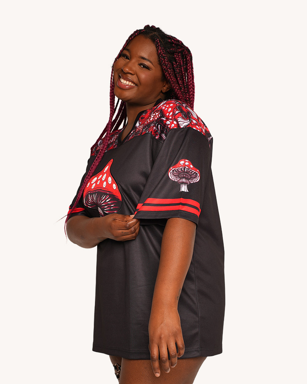 Secret of Life Mushroom Football Jersey - Image 8