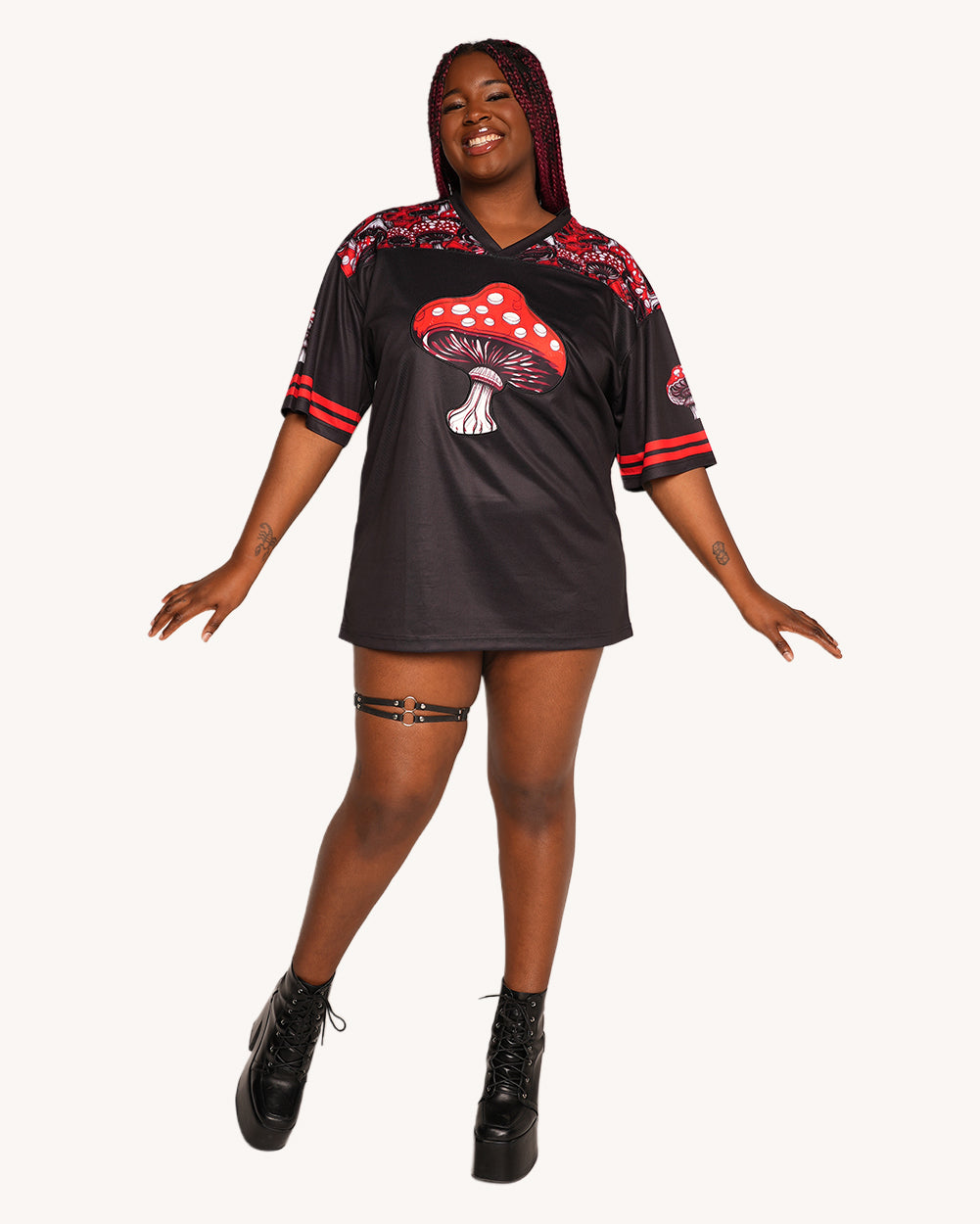 Secret of Life Mushroom Football Jersey - Image 34754332786871