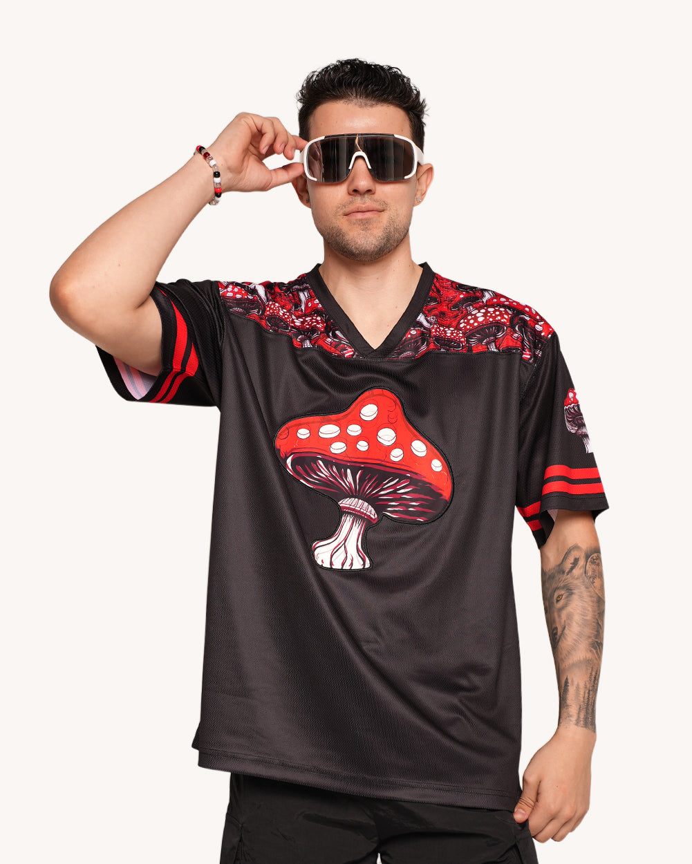Secret of Life Mushroom Football Jersey-Men
