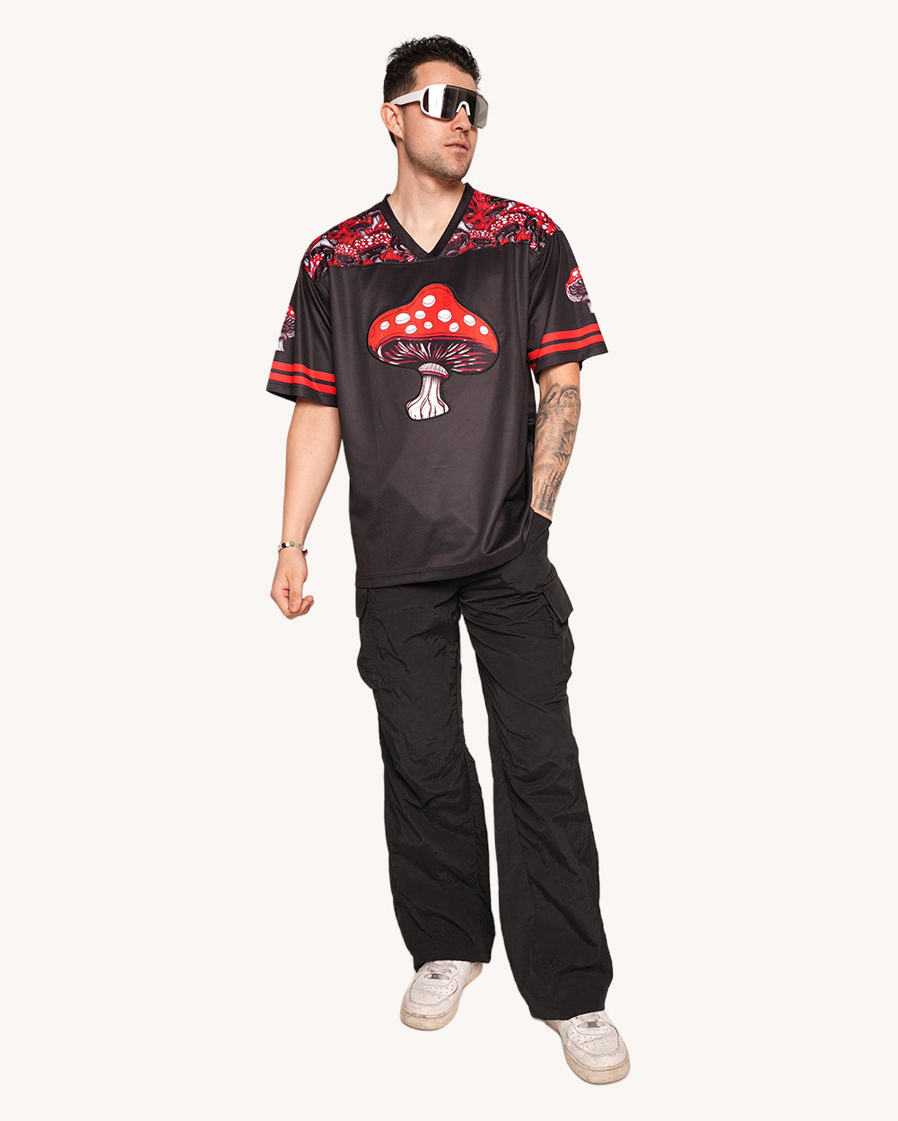 Secret of Life Mushroom Football Jersey-Men