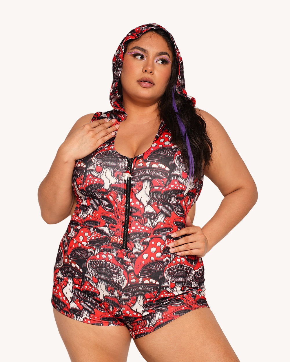 Secret of Life Mushroom Hooded Romper - Image 34781566664887