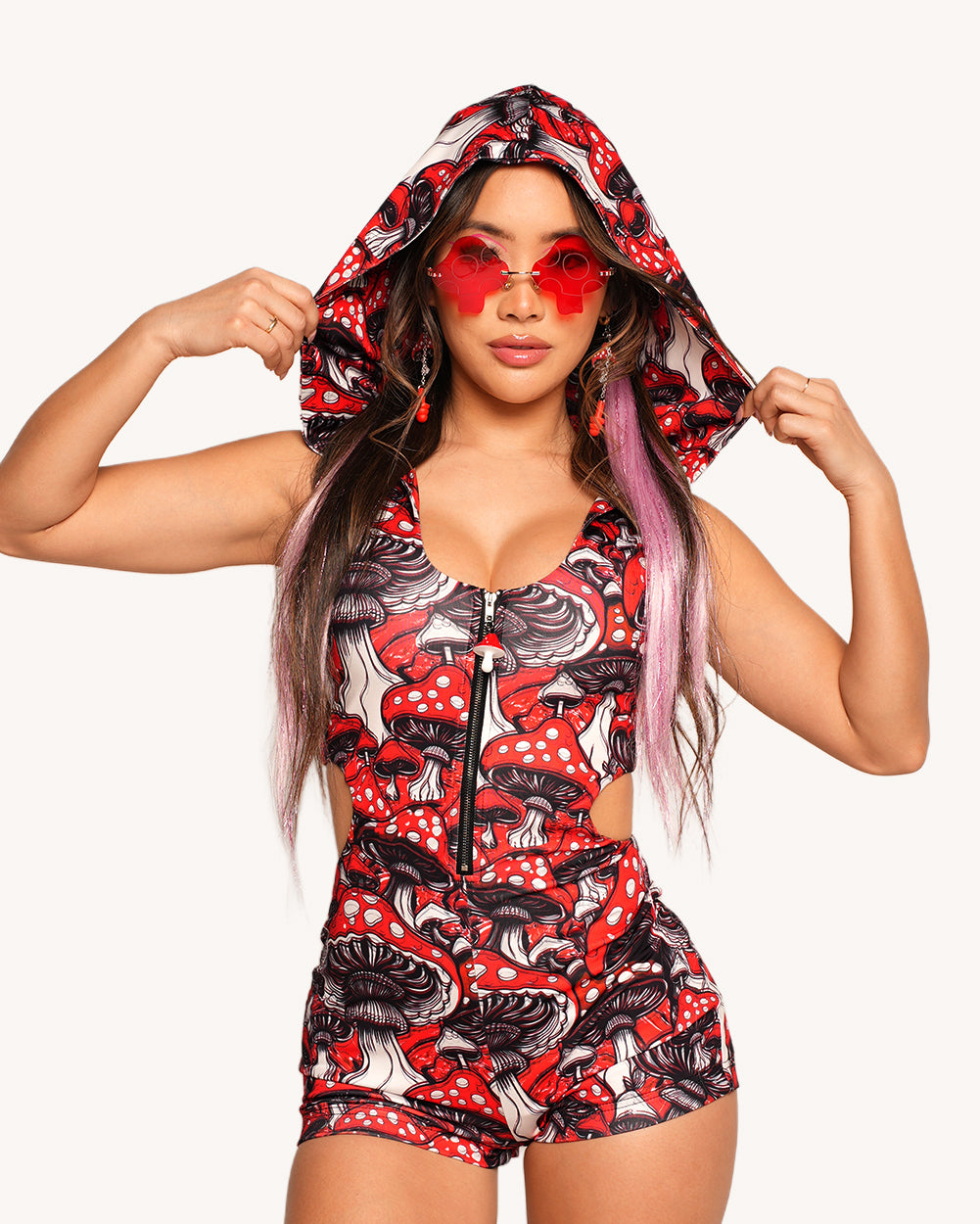 Secret of Life Mushroom Hooded Romper - Image 34781566730423