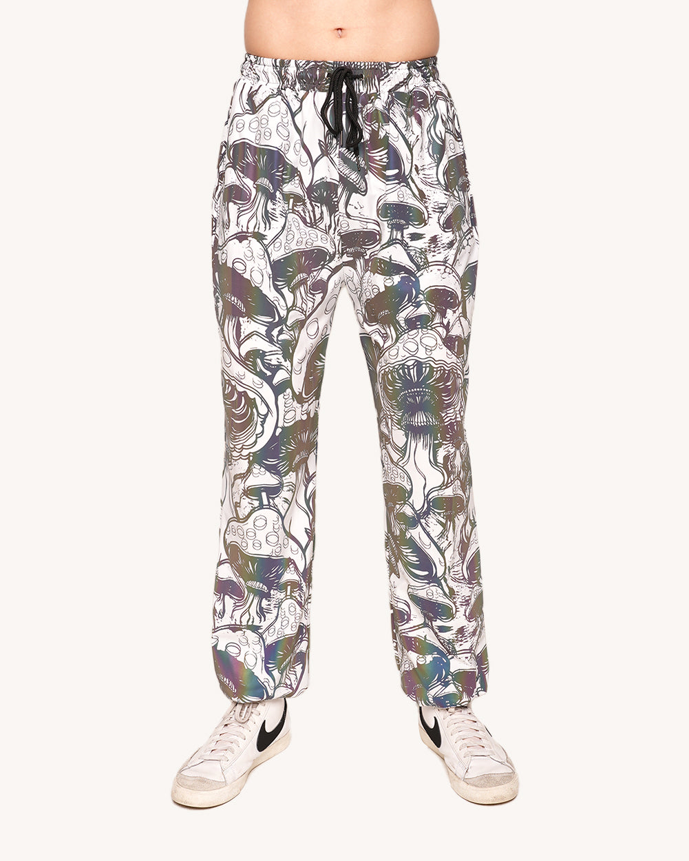 Secret of Life Mushroom Rainbow Reflective Joggers-Men
