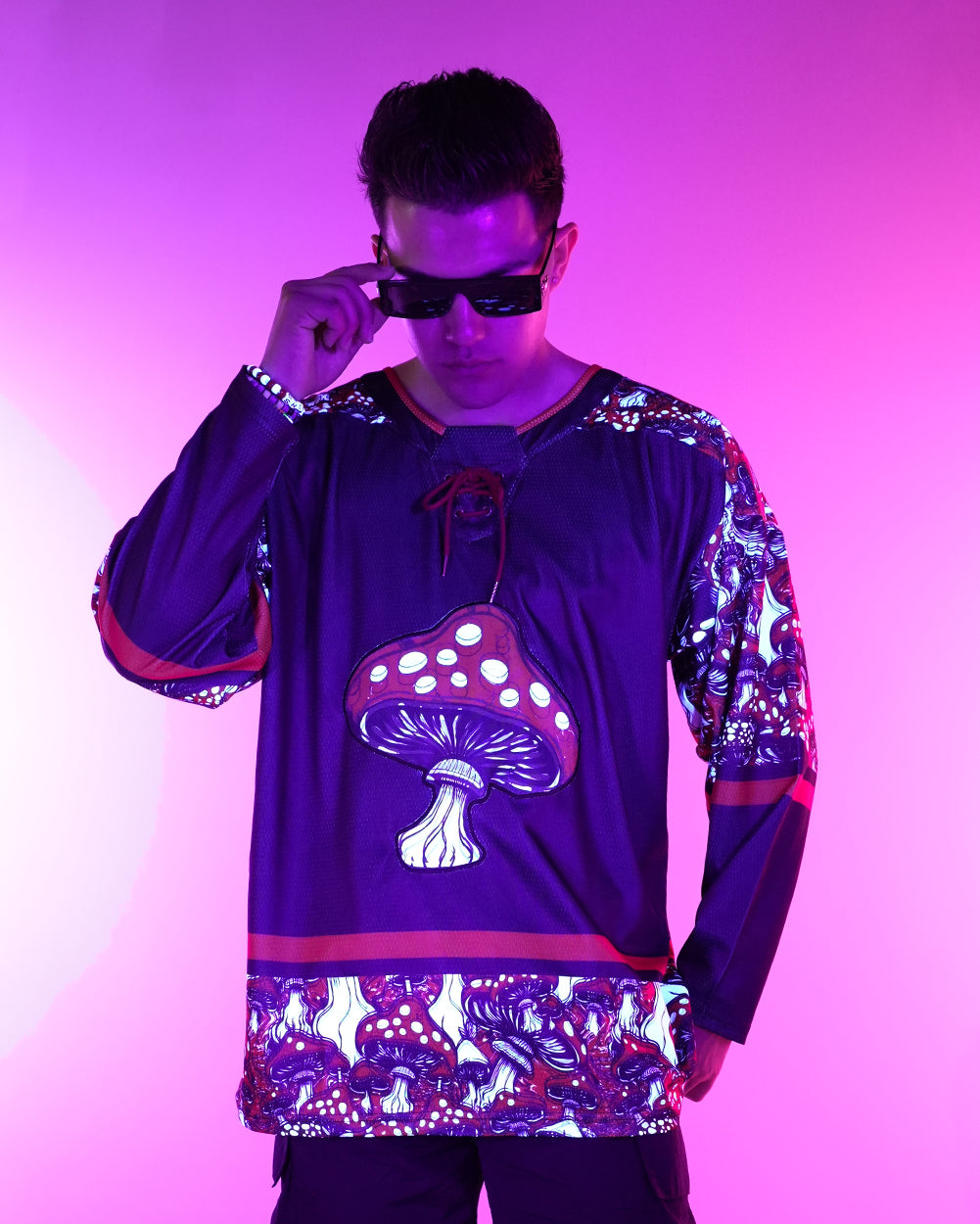 Secret of Life Mushroom Unisex Hockey Jersey-Men