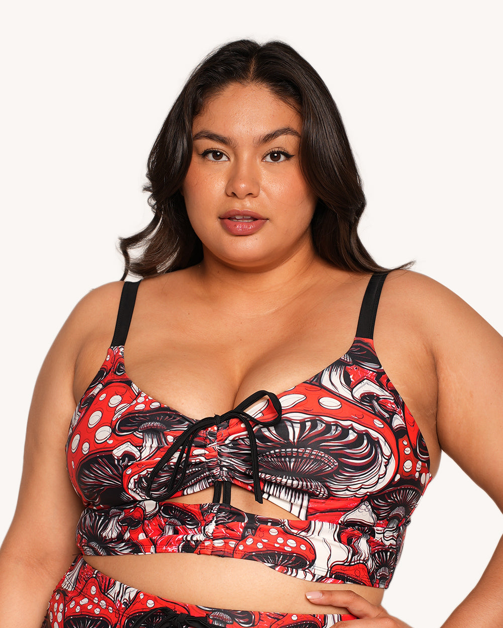 Secret of Life Mushroom Ruched Top - Image 35181005963447