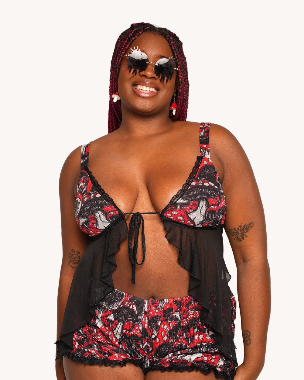 Secret of Life Mushroom Ruffle Top - Image 34634138026167