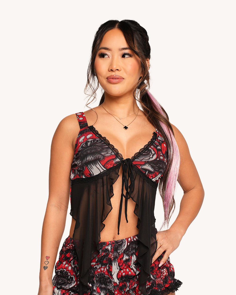 Secret of Life Mushroom Ruffle Top - Image 34634111942839