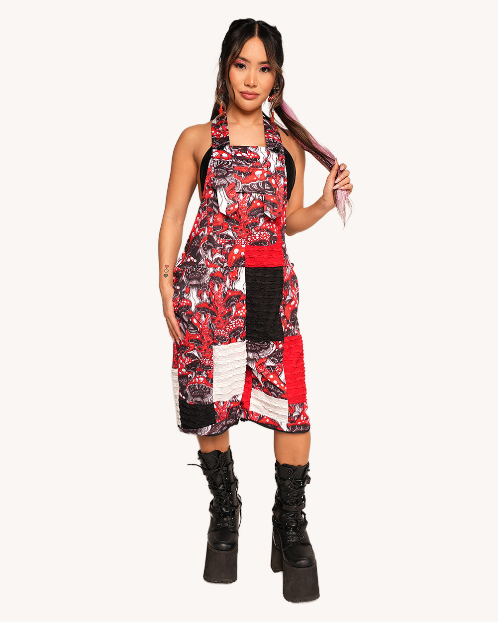 Secret of Life Mushroom Zipper Overalls - Image 34754302673079