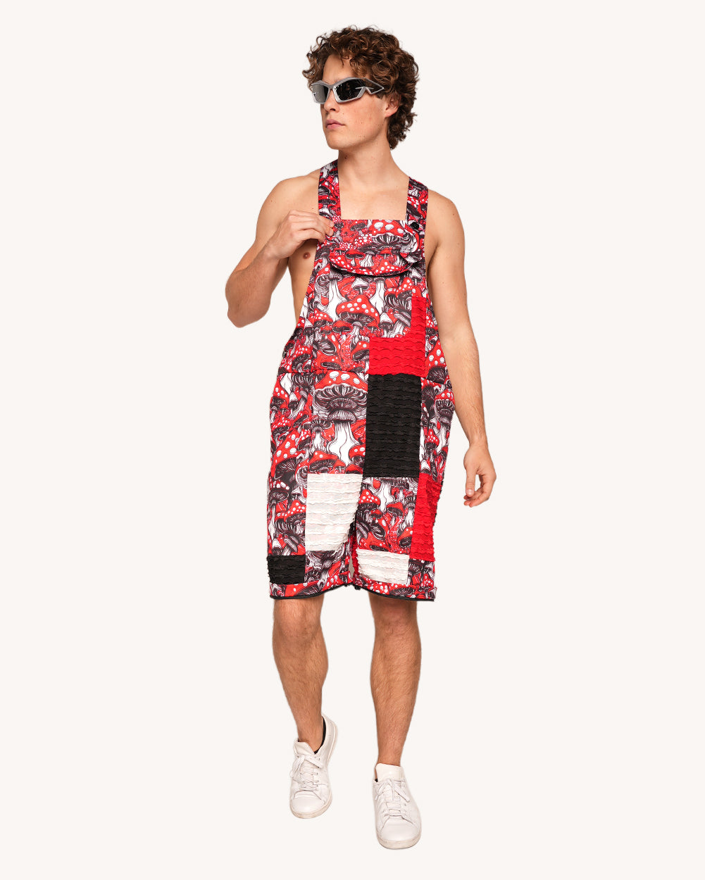Secret of Life Mushroom Zipper Overalls-Men