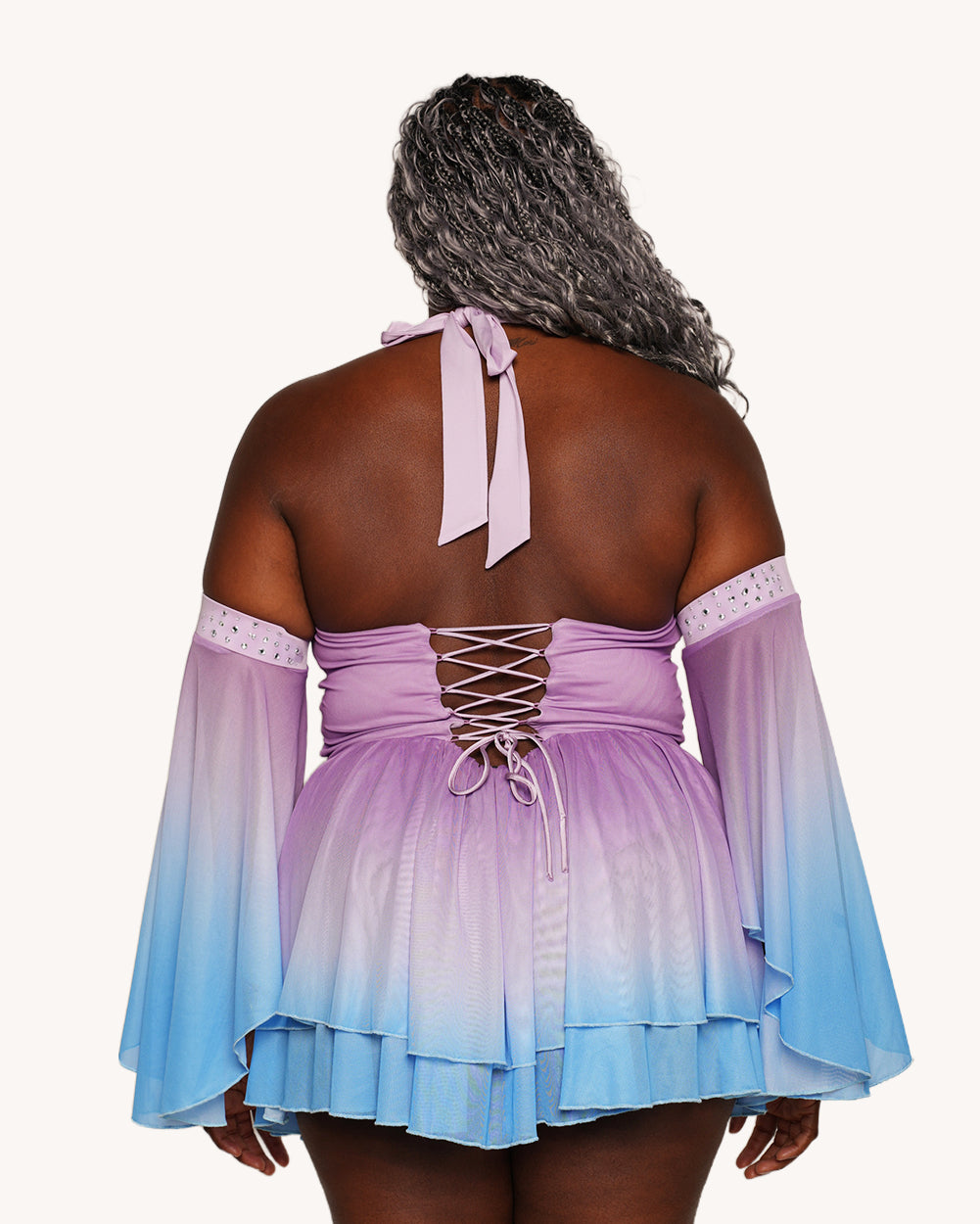 Seraphine Halter Dress with Sleeves - Image 5