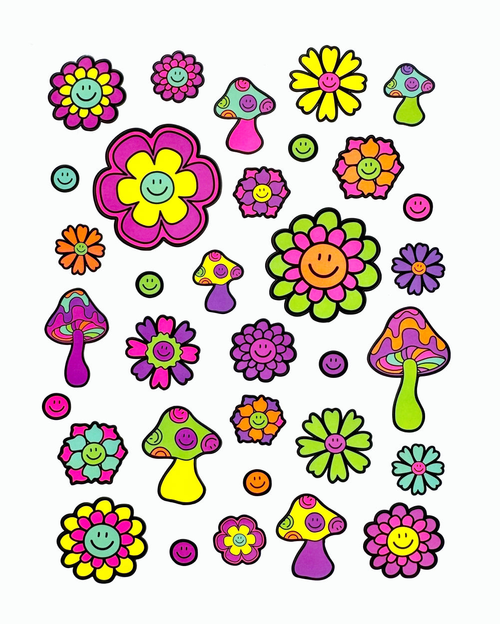 Shroom Bloom UV Reactive Body Sticker Pack - Image 35182443921591