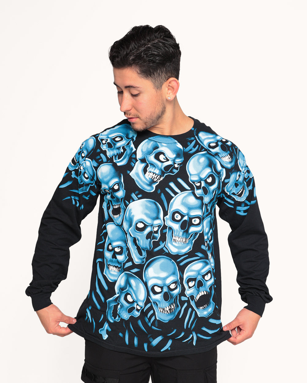 Skull Grove Tee-Black/Blue-Regular-Front--Eric2---L