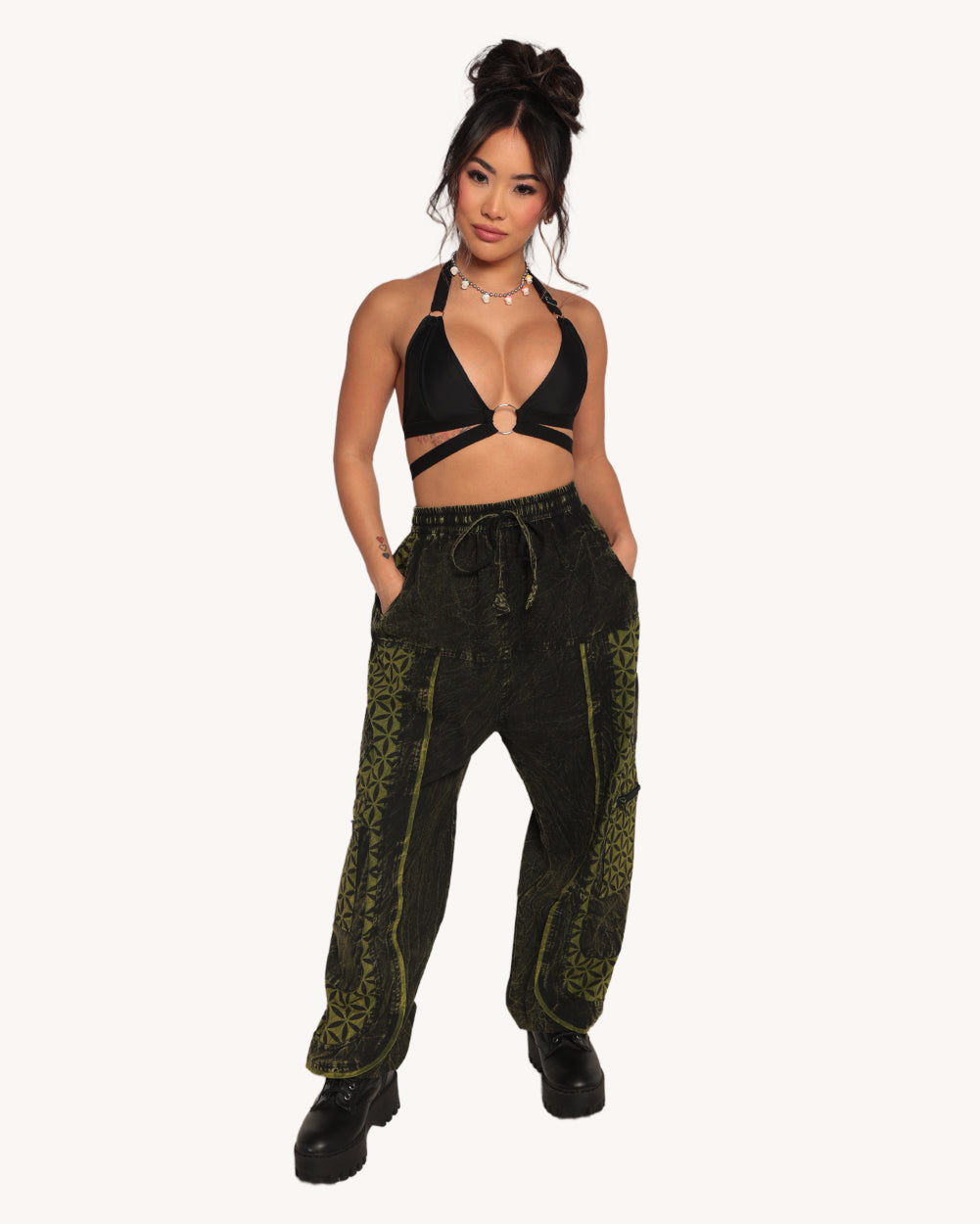 Smokey Sage Harem Pants - Image 34494231904439