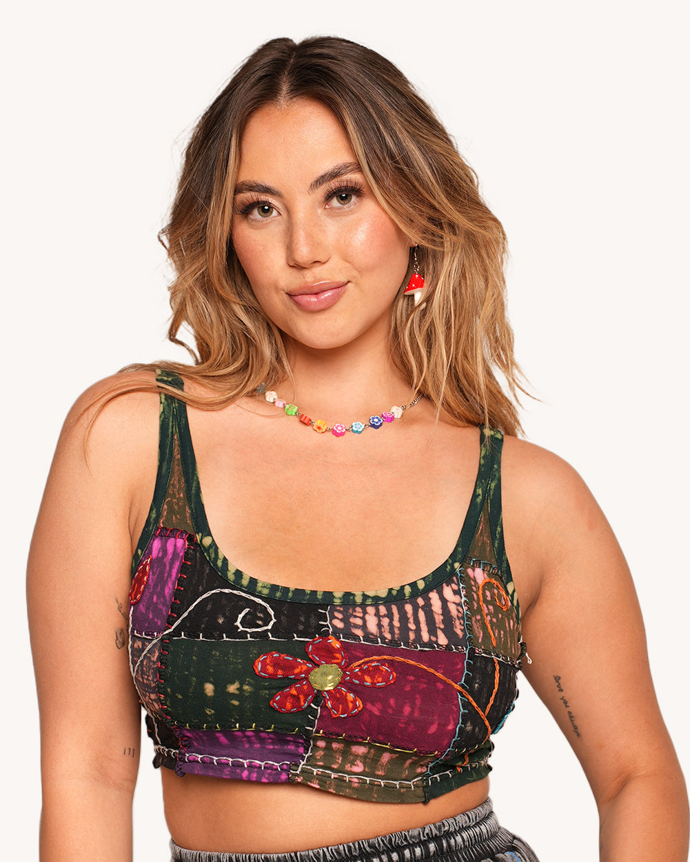 Soft Steps at Sunbreak Flower Crop Top - Image 2