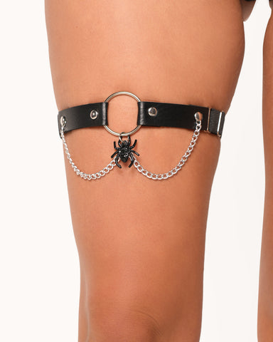 Spider Bite Single Chain Leg Garter