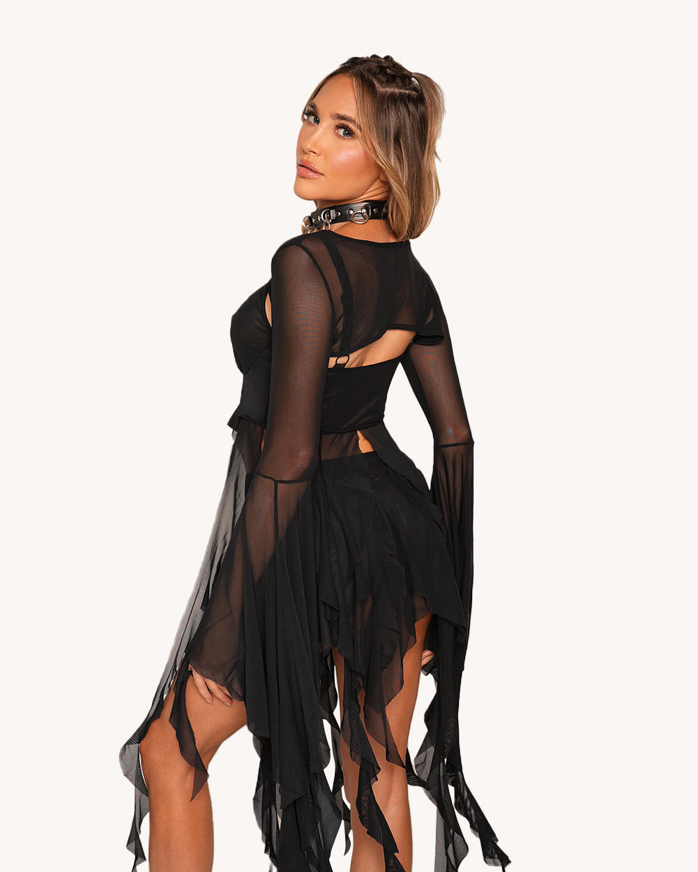 Stir Up Drama Mesh Ultra Crop Top - Image 1