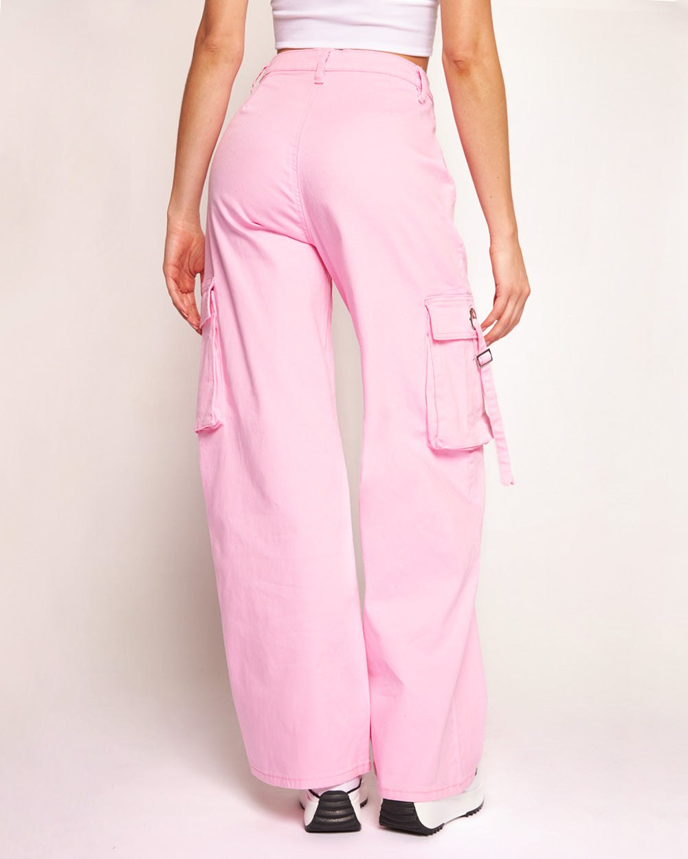 Strawberry Milk Wide Leg Pants-Pink-Back--Liberty---S