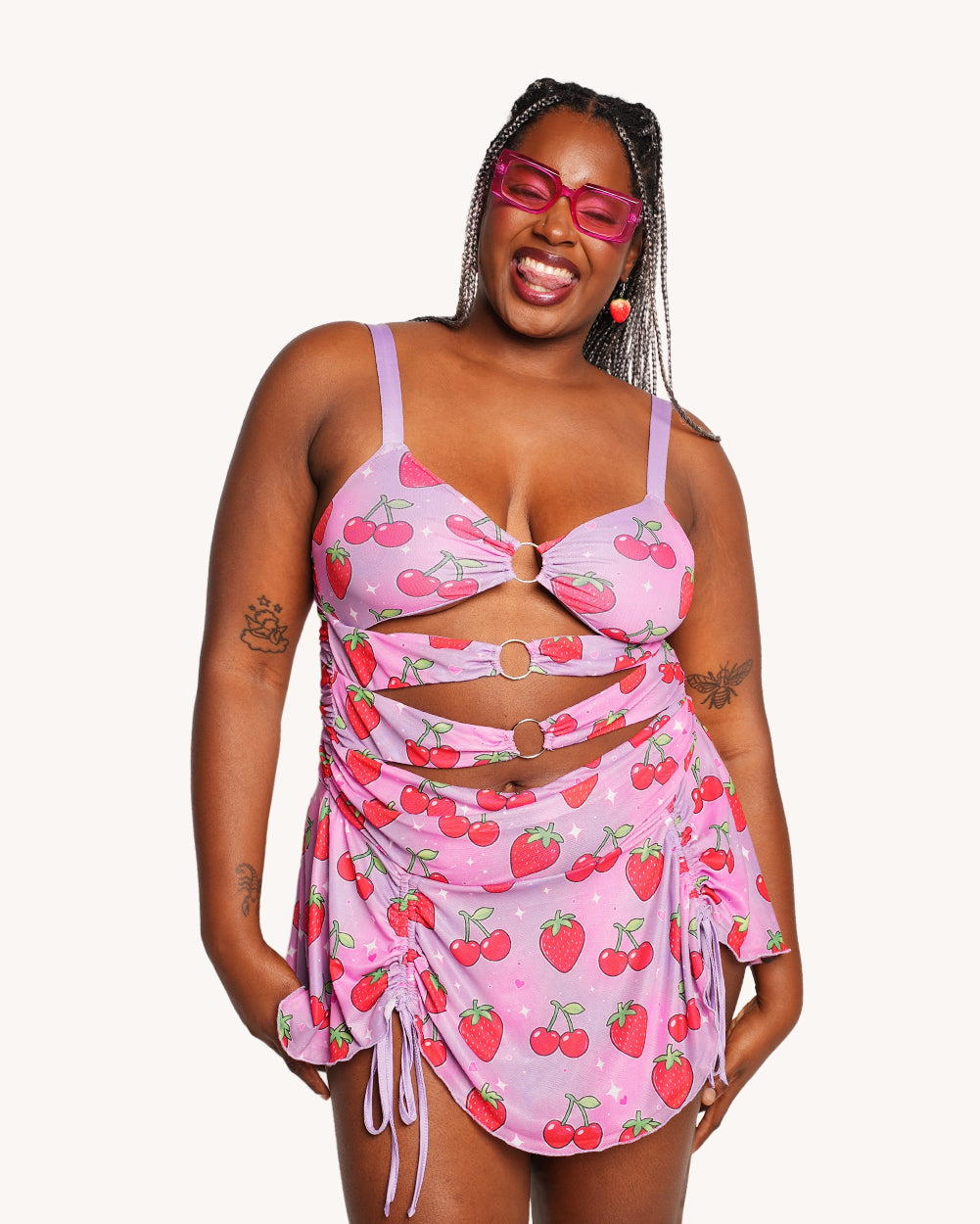 Strawberry Swing Mini Dress - Image 3