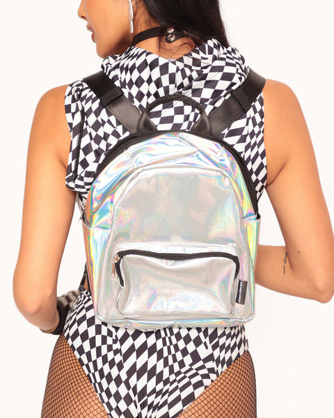ThinkGeek Quartzy Holographic Crystal Backpack Holographic geometric backpack - Gem main image 3
