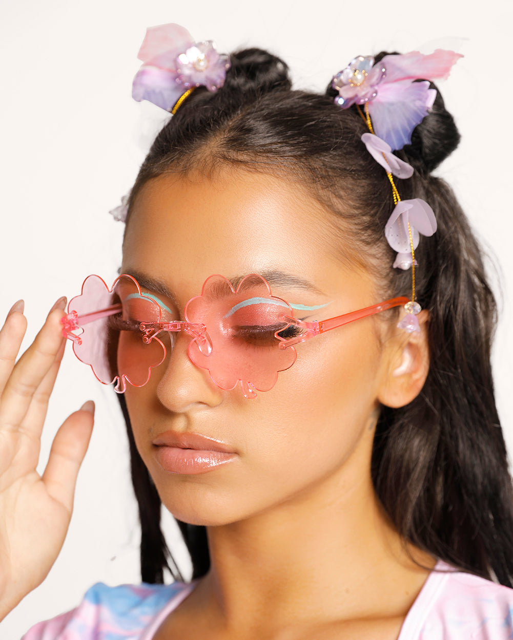 Summer Fling Flower Glasses-Pink-Regular-Front--Chloe---S