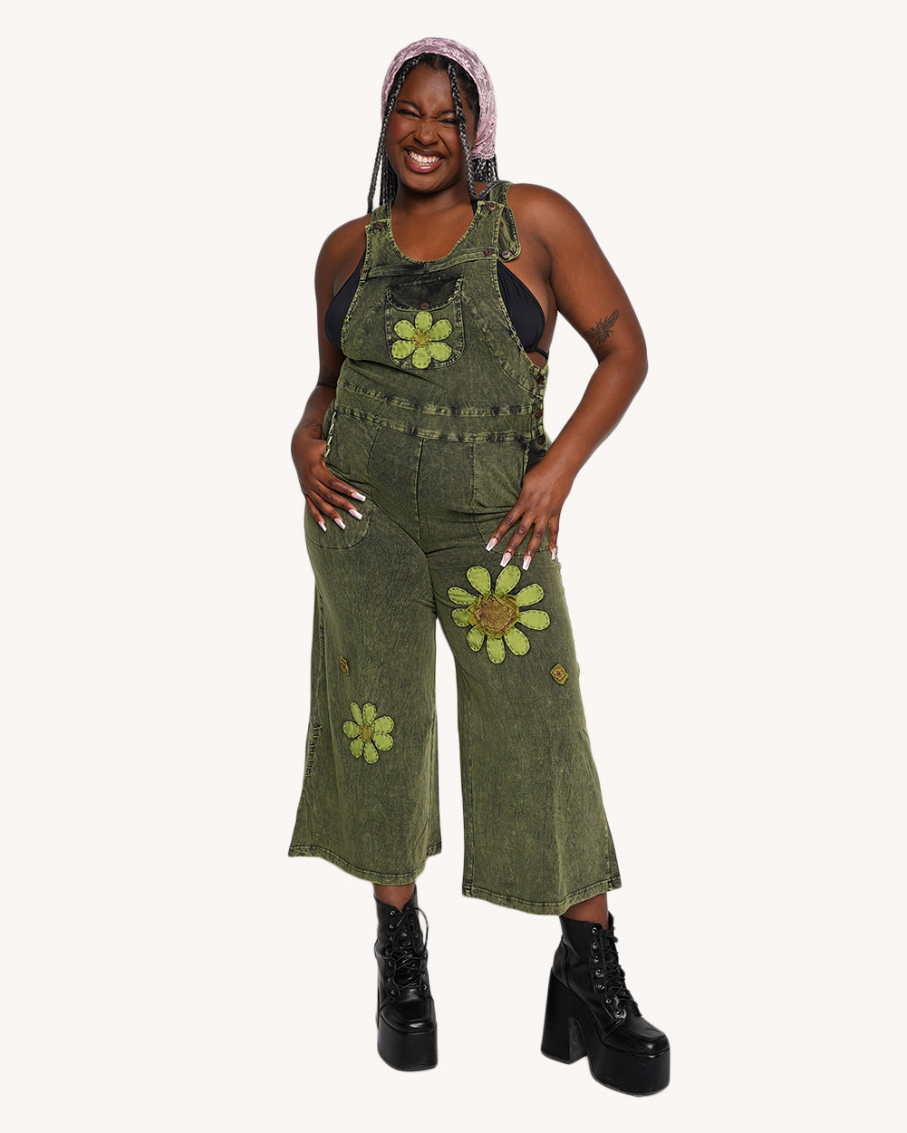 Sunflower State of Mind Overalls - Green - Image 4