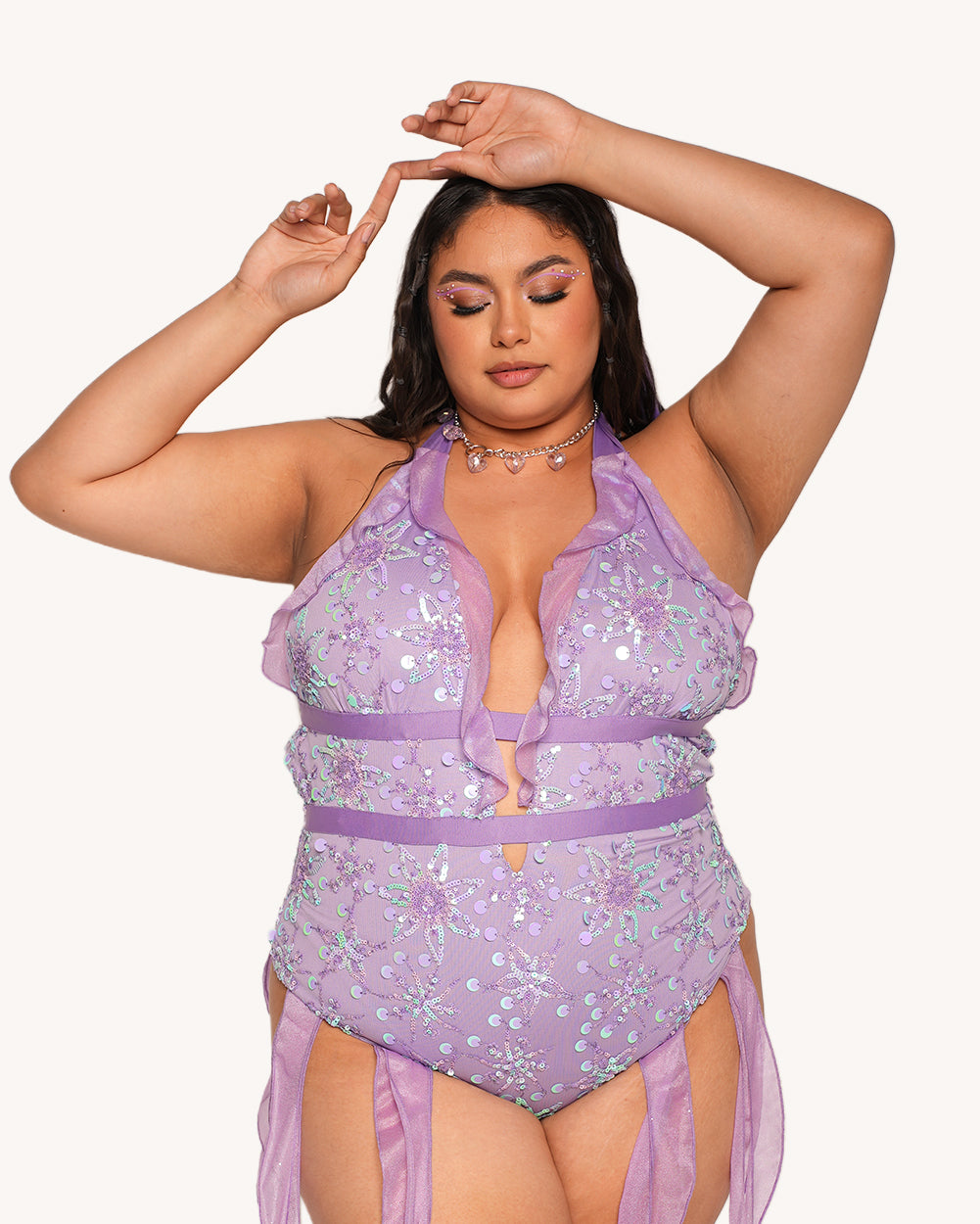 Sweet Serenade Halter Bodysuit - Image 34672904798391