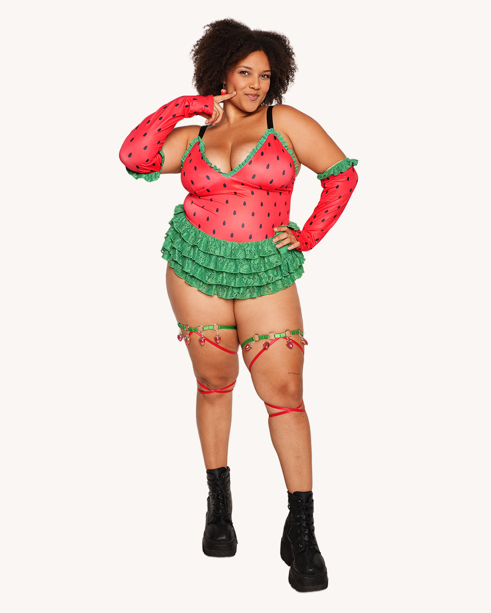 Sweet Slice Strawberry Romper - Image 6