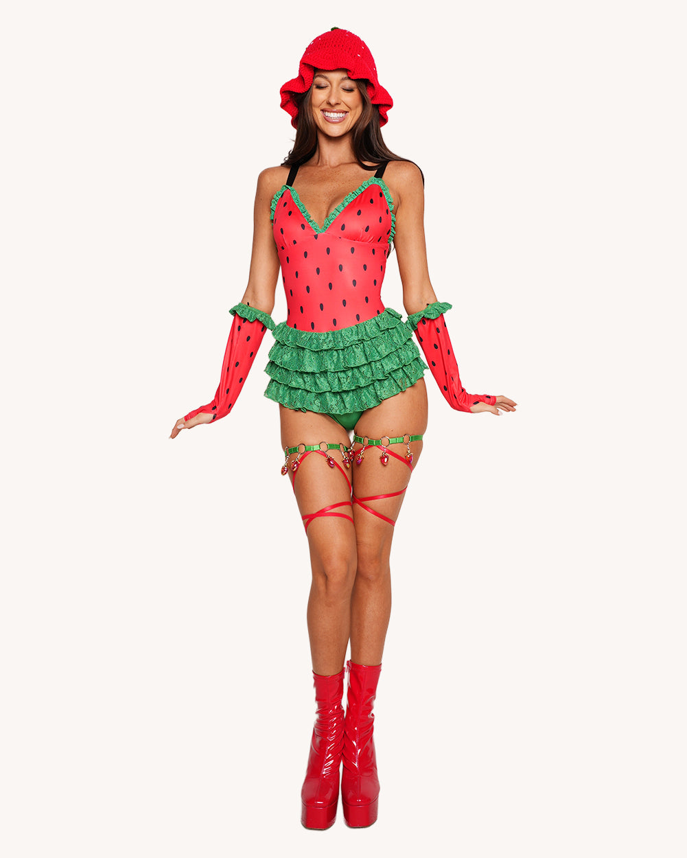 Sweet Slice Strawberry Romper - Image 2