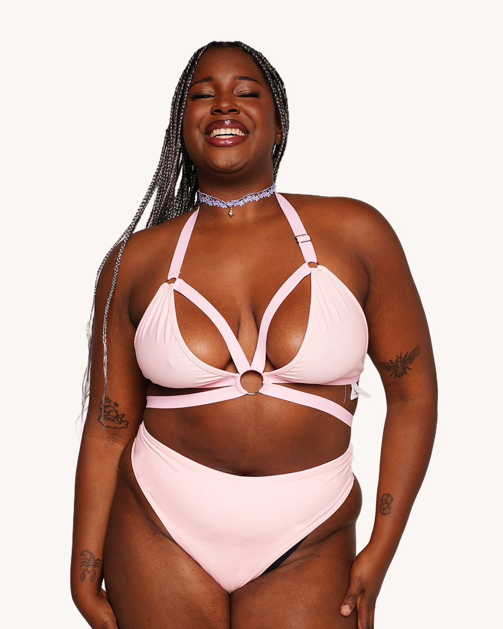 Sweet 'n' Spicy 2 Piece Set - Baby Pink - Image 36072800944311