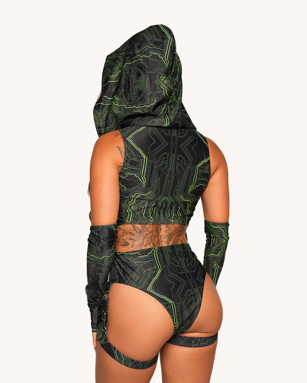 Cyber Matrix Bodysuit with Sleeves - Image 3