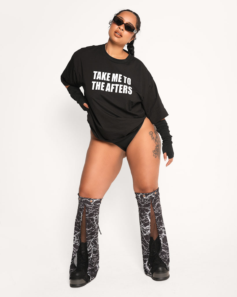 Take Me to the Afters Oversized Tee-Black/White-Curve1-Full--Cassie---1X