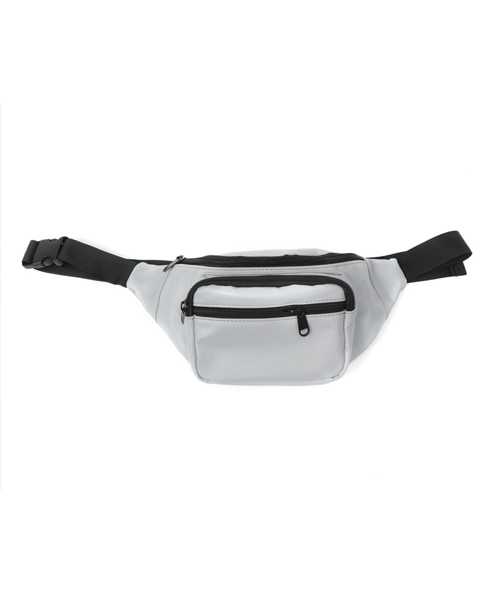 Techno Twilight Silver Reflective Fanny Pack-Silver-Mock