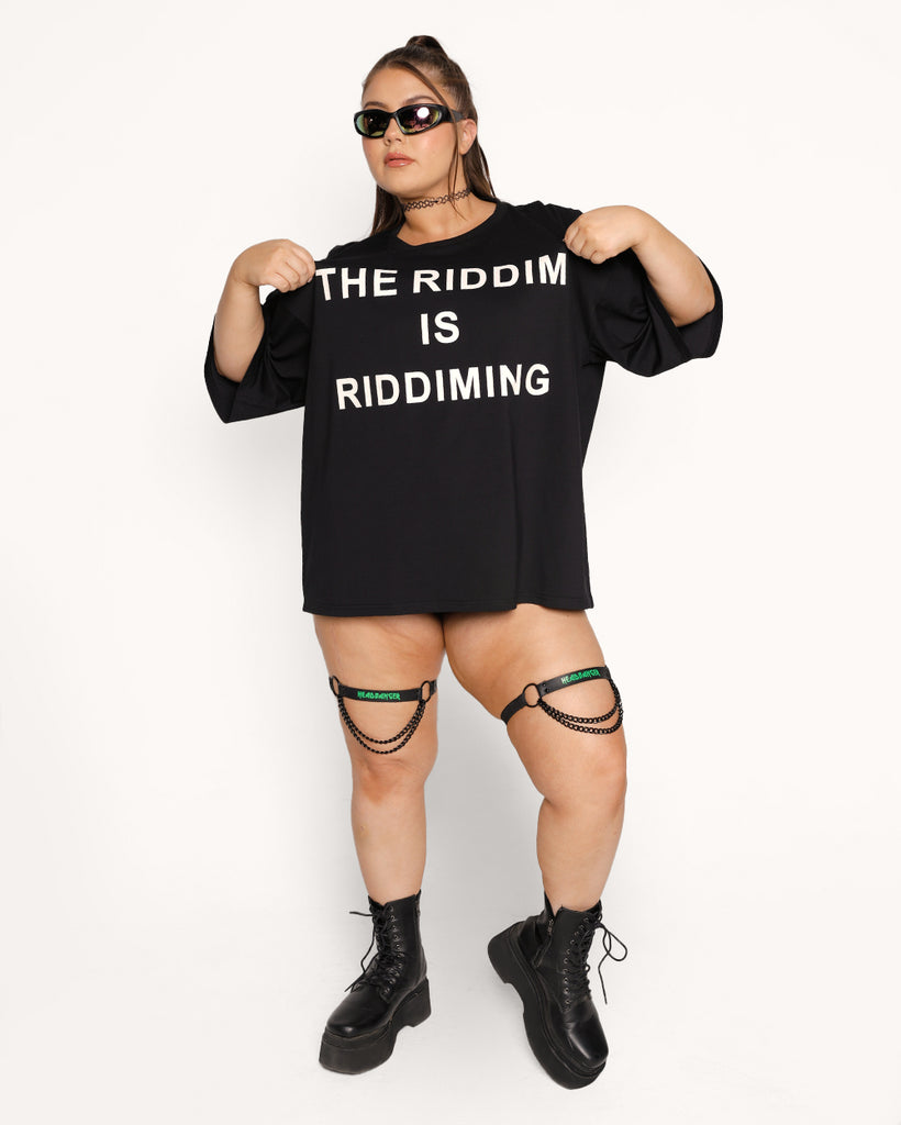 The Riddim is Riddiming Tee-Black/White-Curve1-Full--Milani---2XL