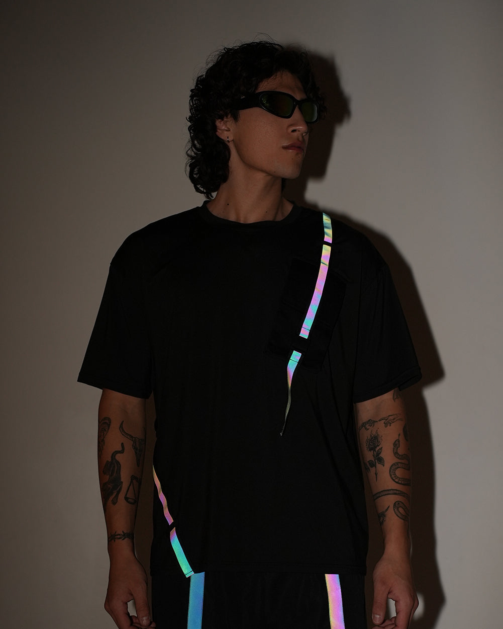 Thunder Flash Rainbow Reflective Men's Tee - Image 4