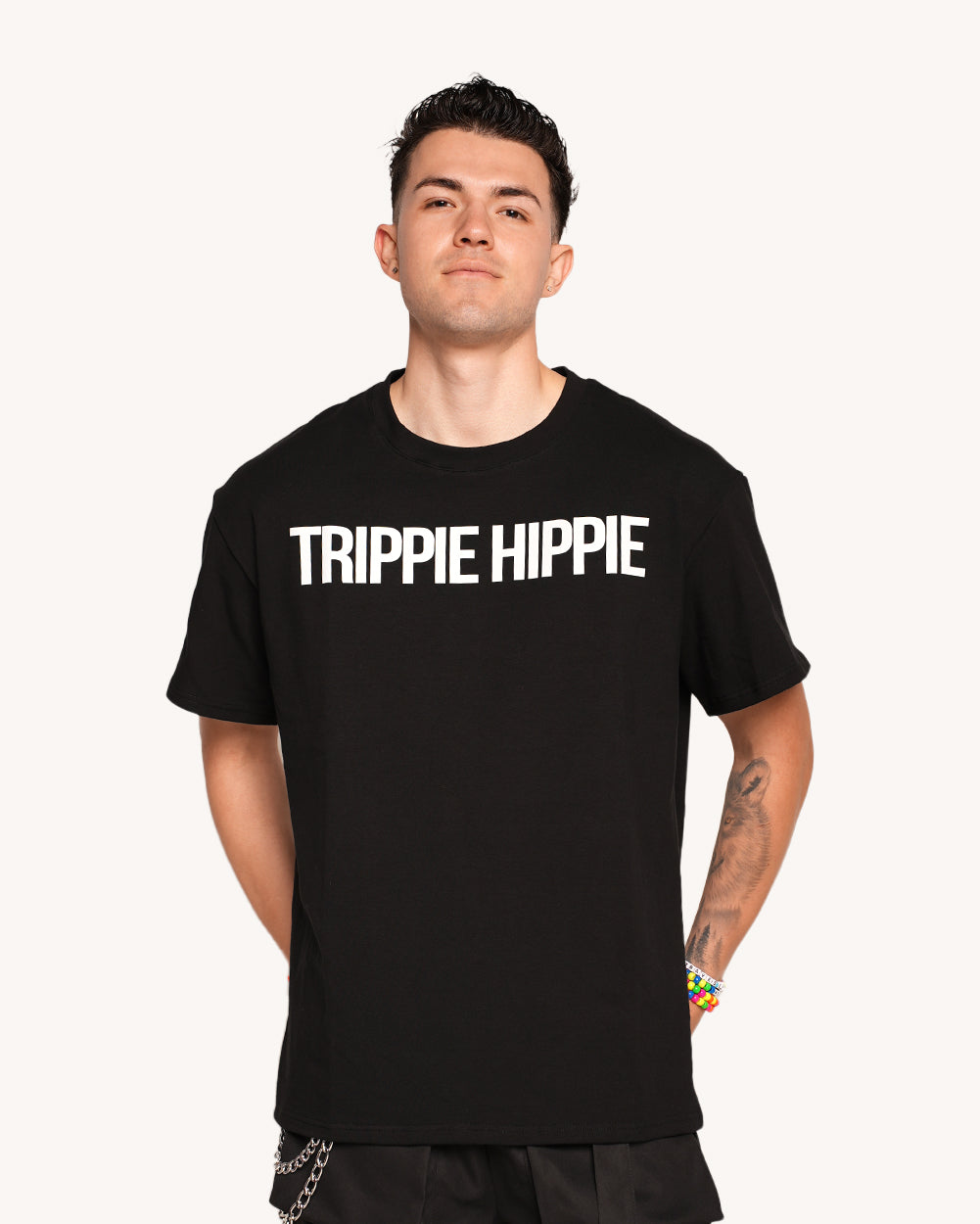 Trippie Hippie Oversized Tee-Men