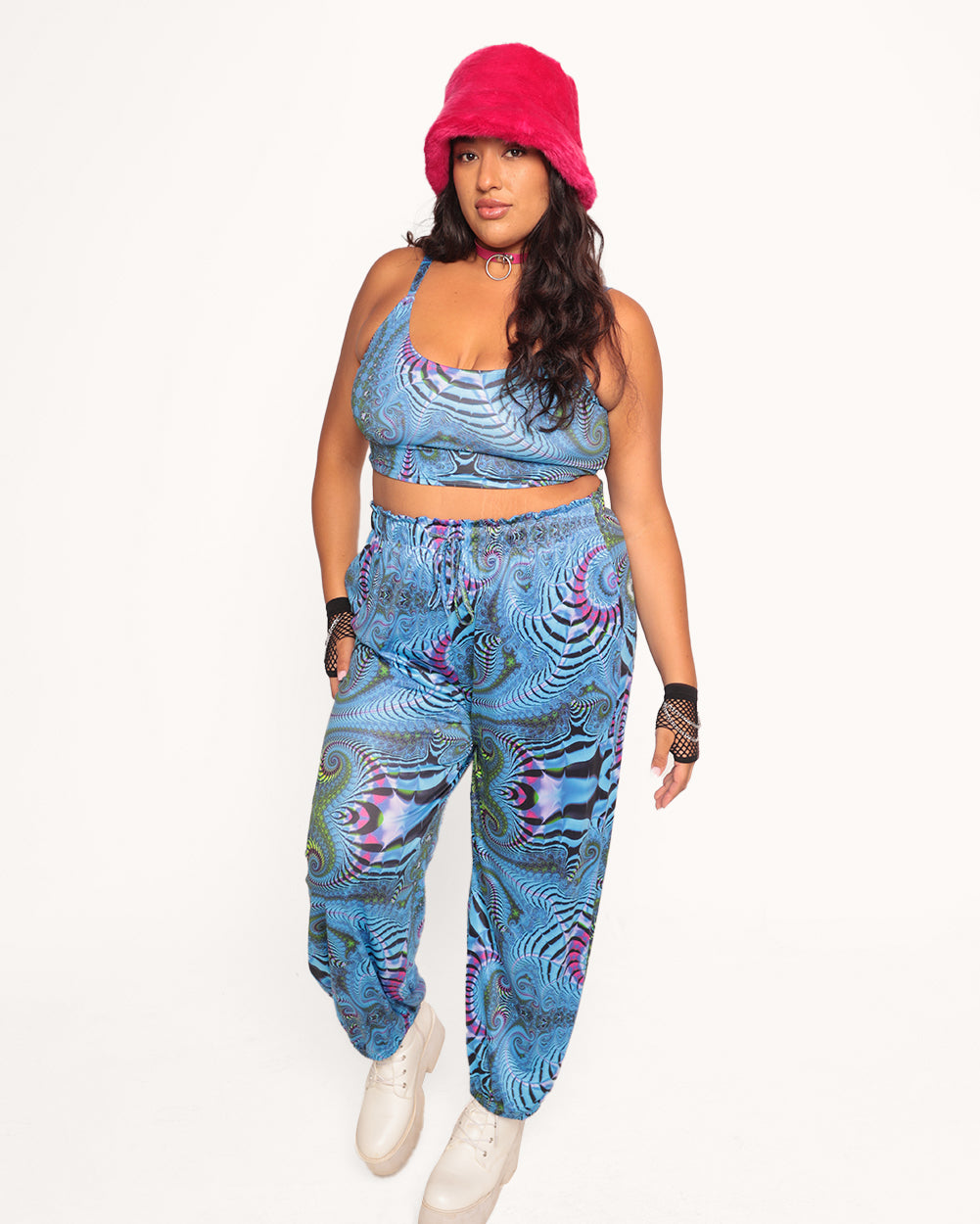 Trippy Tide Harem Pants-Blue/Pink/Purple-Curve1-Full--Nicole---1X