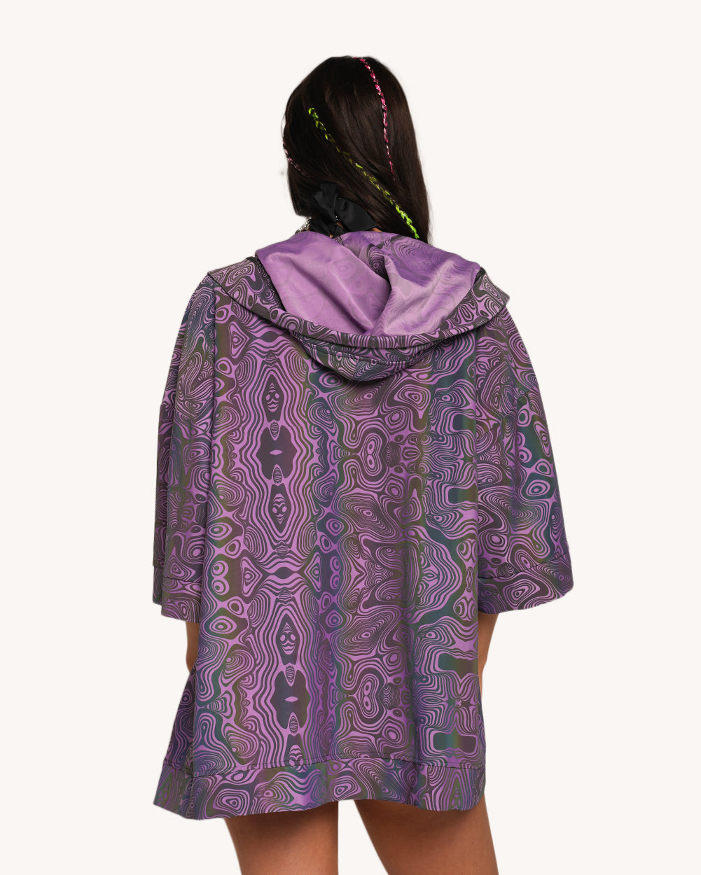 Twisted Reality Purple Rainbow Reflective Robe - Image 6