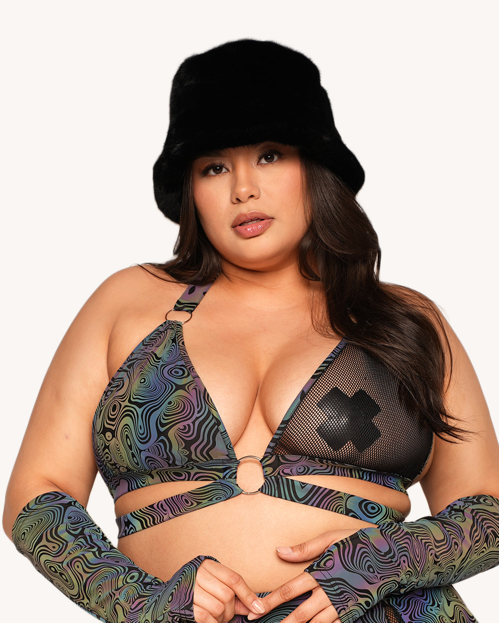 Twisted Reality Rainbow Reflective Top with Sleeves Set - Image 35090597019831