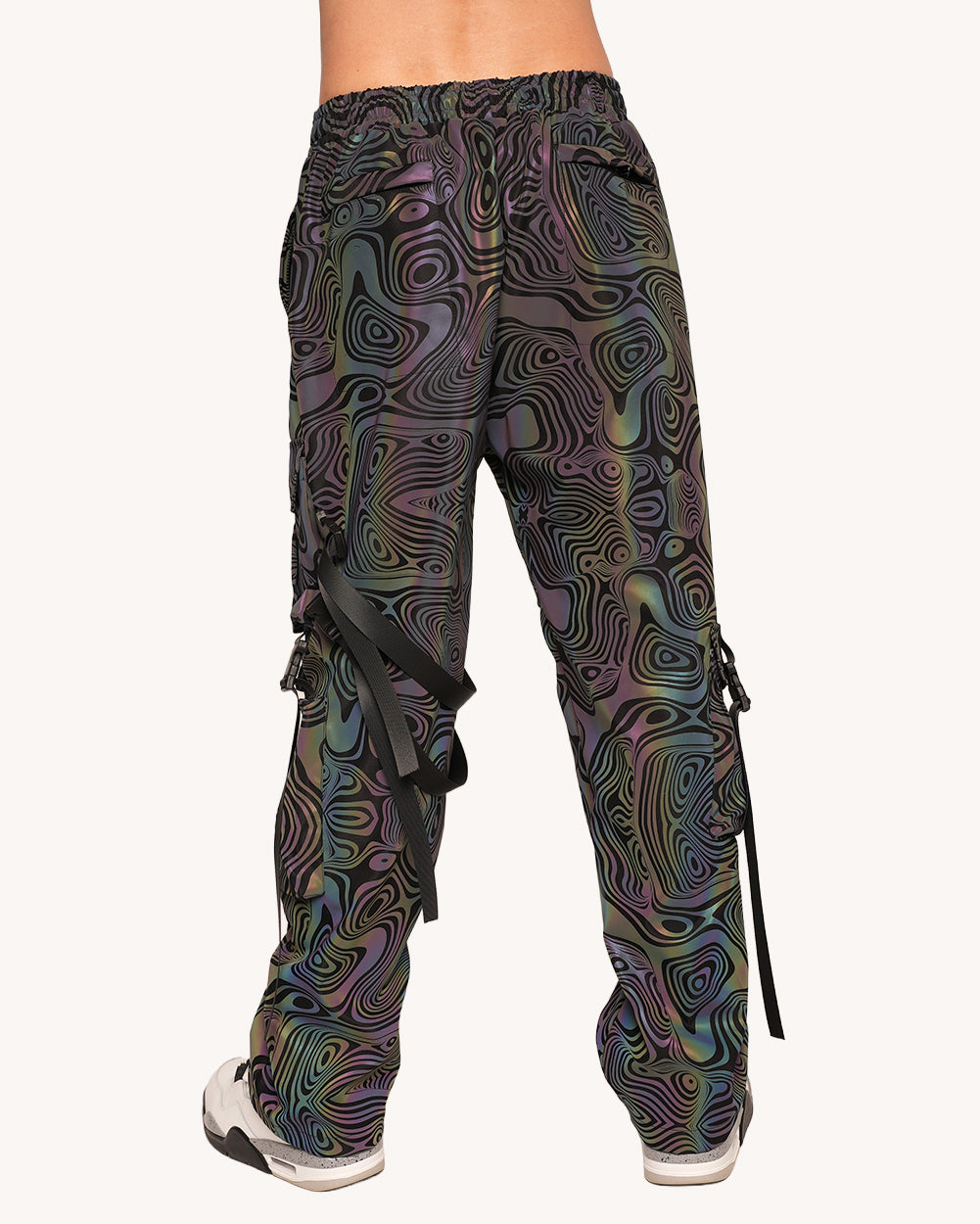 Twisted Reality Rainbow Reflective Cargo Pants - Image 35090597380279