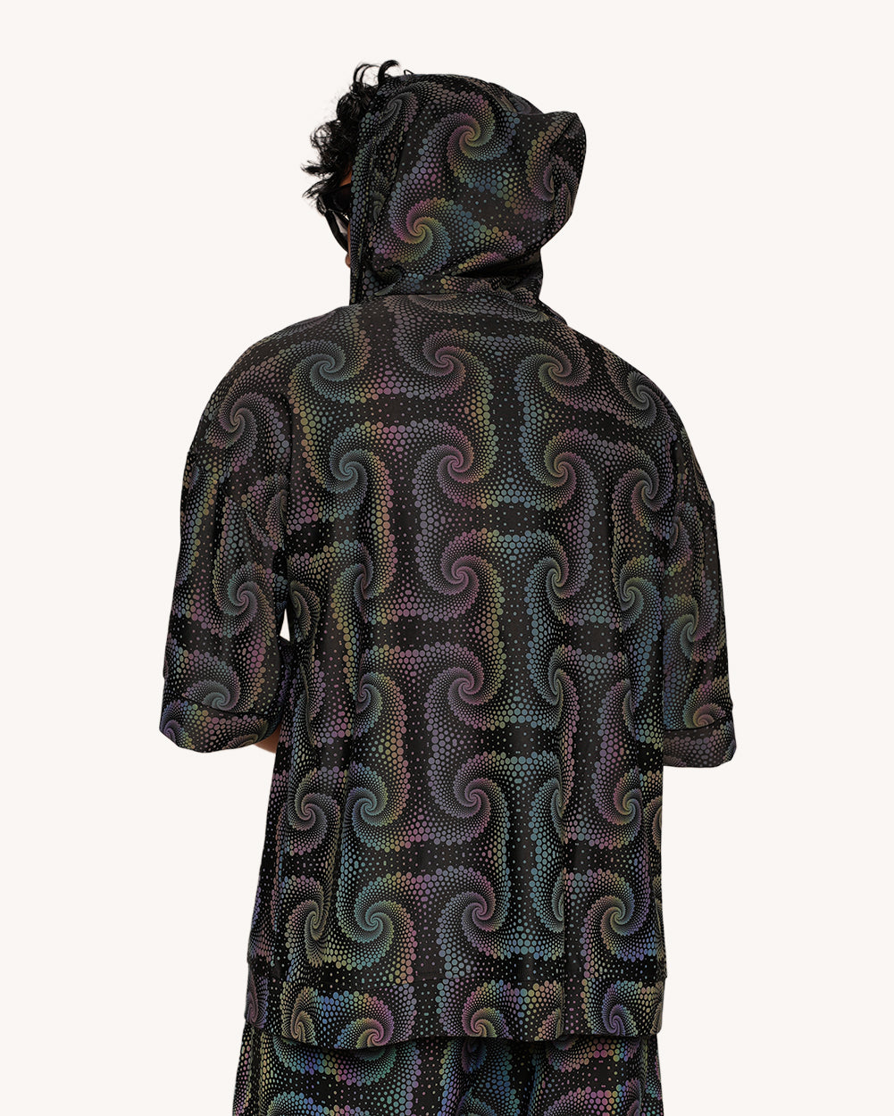 Waking Vision Rainbow Reflective Hooded Robe-Men