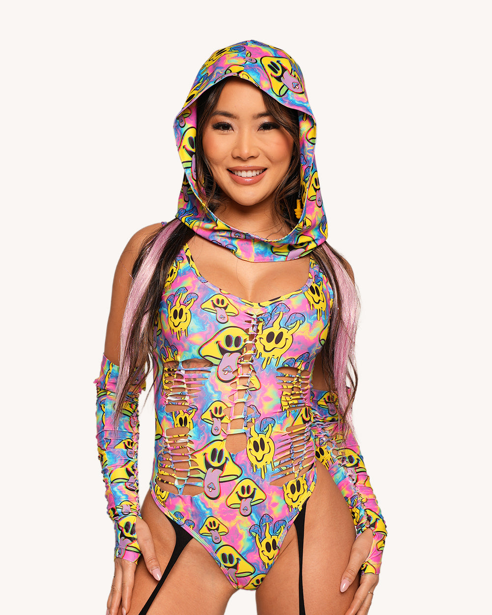 Welcome to Trippyland Bodysuit with Sleeves - Image 1