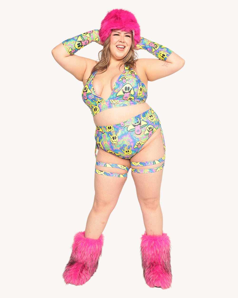 Welcome to Trippyland Halter Top with Sleeves - Image 10