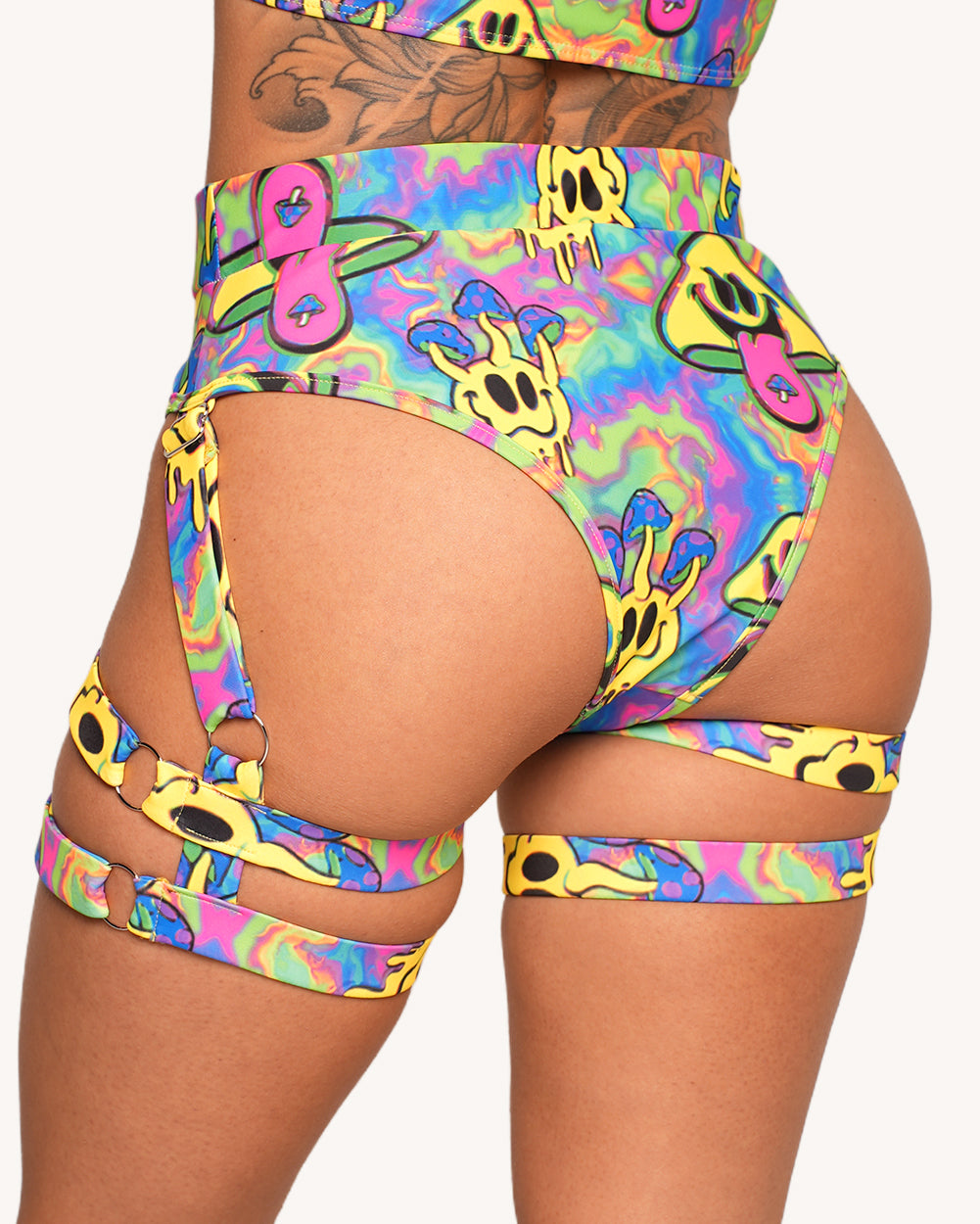 Welcome to Trippyland Harness Booty Shorts - Image 2