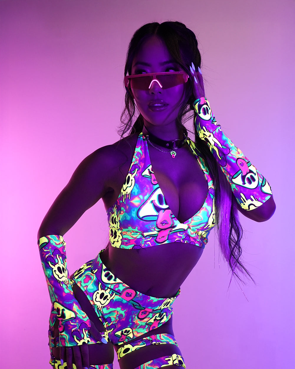 Welcome to Trippyland Harness Booty Shorts - Image 3